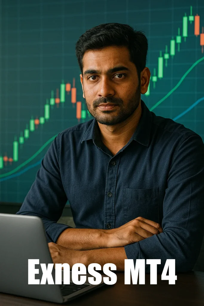 Indian trader using Exness MT4 platform at home